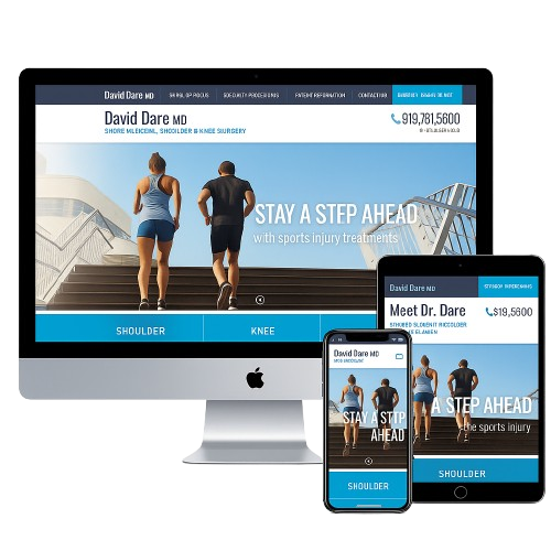 Responsive David Dare MD orthopedic practice website