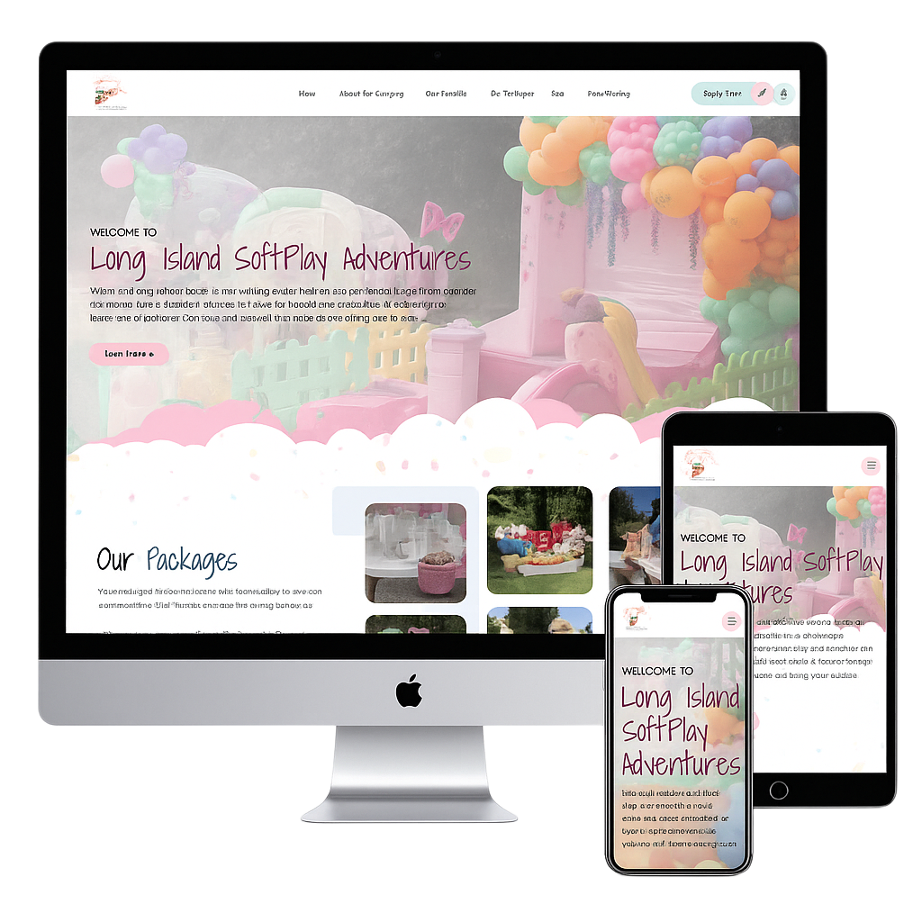 Long Island Soft Play website mockup